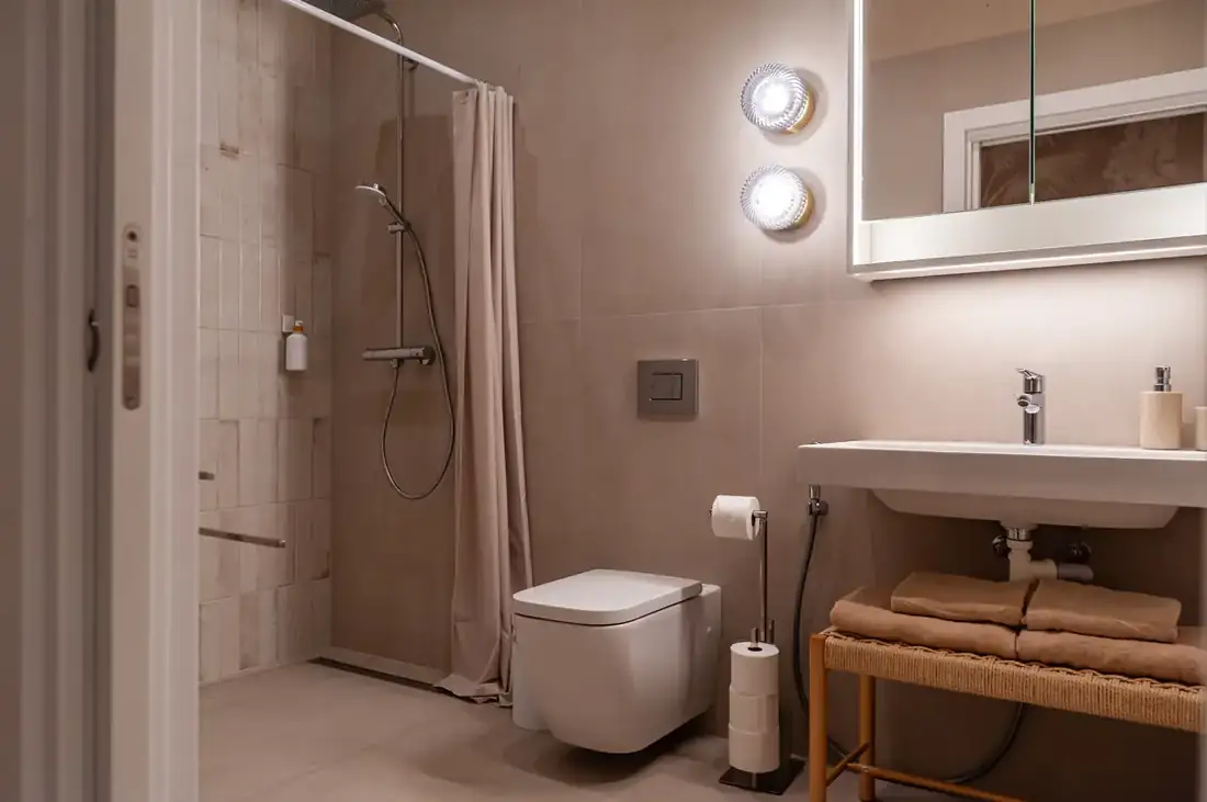 Bathroom with walk-in shower