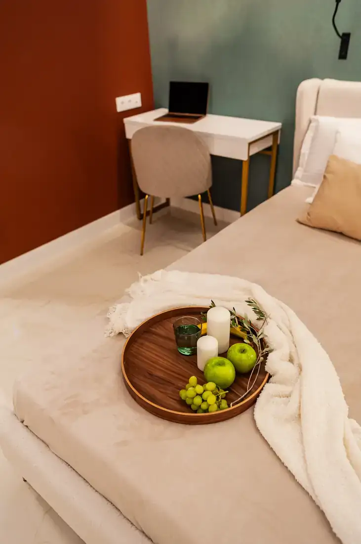 Bed and desk