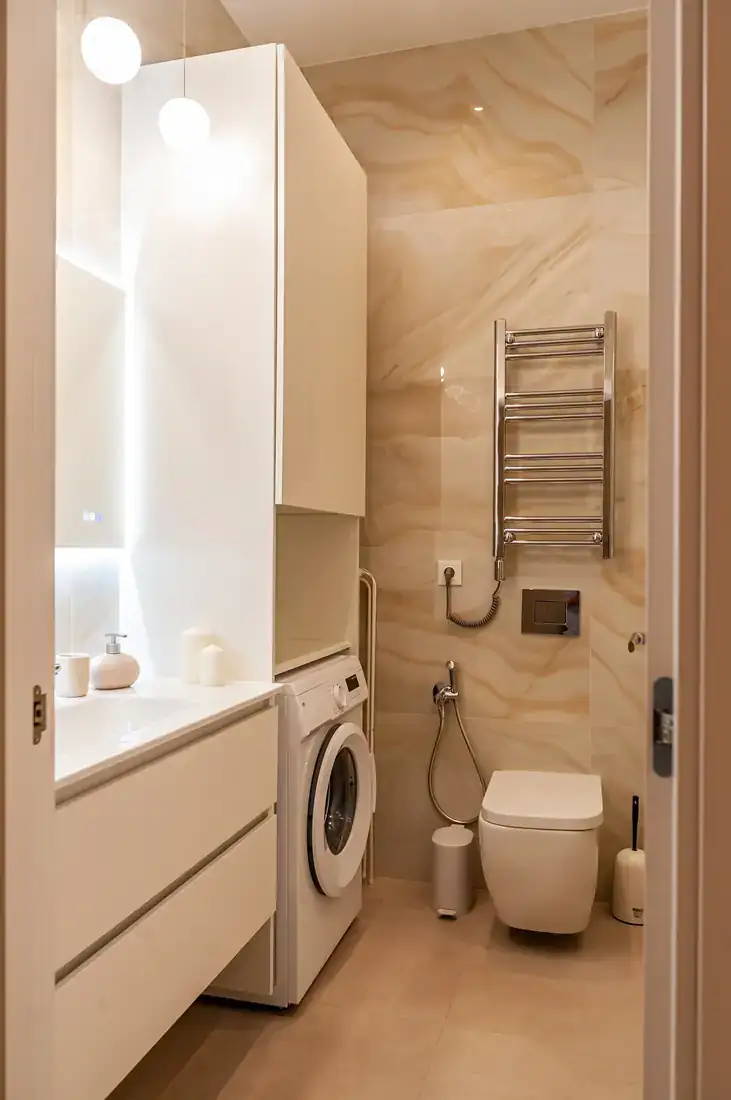 Vanity and washing machine