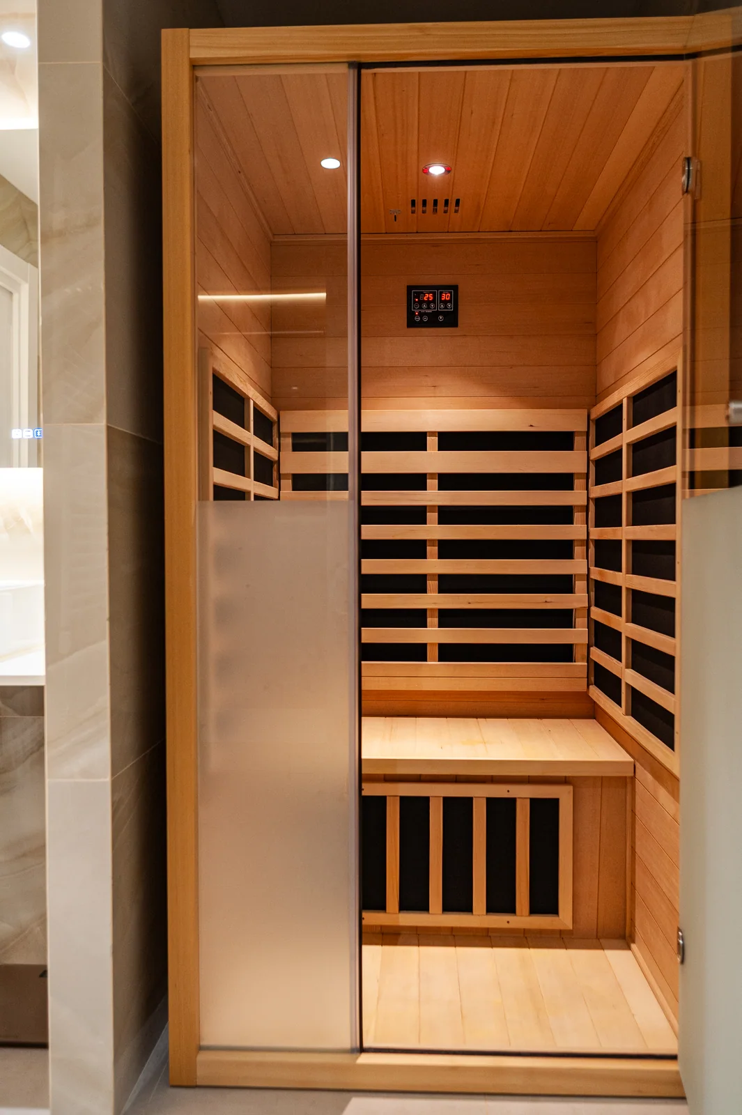 Inside the IR sauna